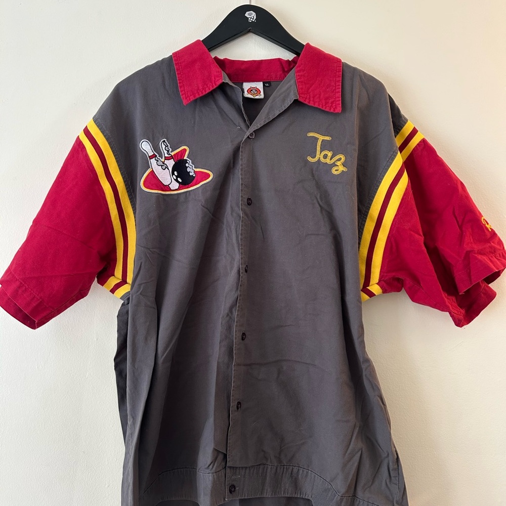 Warner Bros. Red and Gray Bowling Shirt